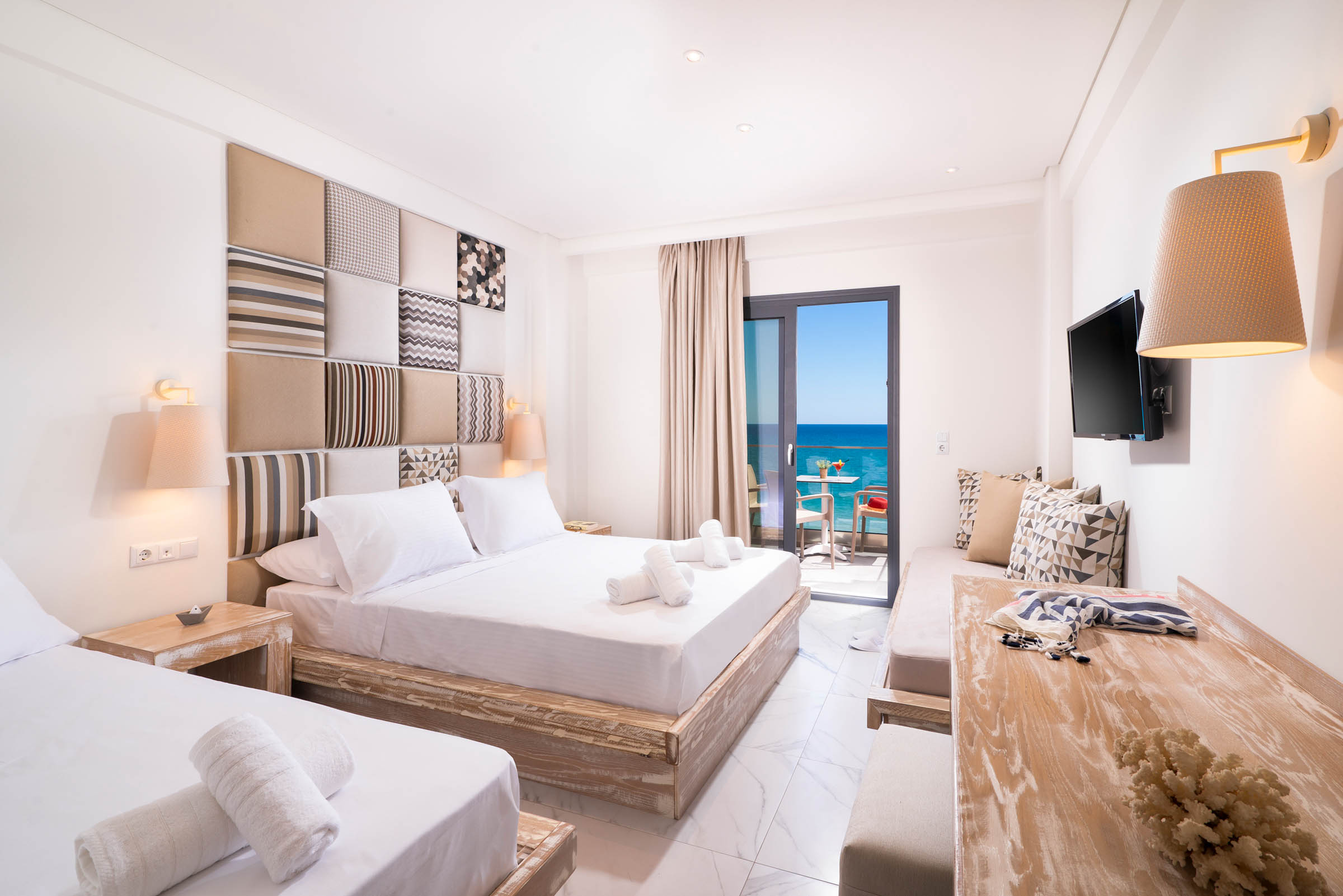 Acron Seaside Suites, Limeanaria Thassos, sea view, triple suite
